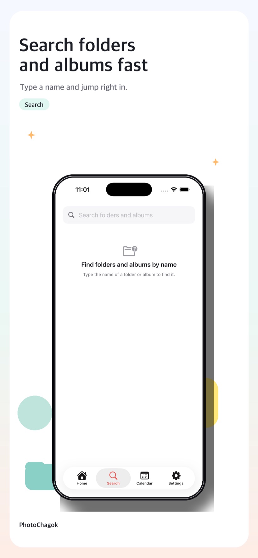 Searching folders and albums by name